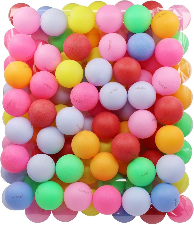 TADICK 100 Pack or 200 Pack Colored Ping Pong Balls for DIY Plastic Multiple Color Table Tennis Ball for Party Decoration - Image 1